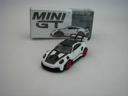 Porsche 911 GT3 RS Weissach White Mini GT 1:64 TSM Model