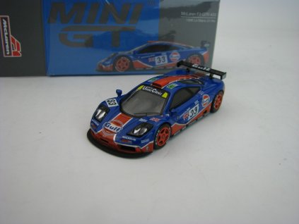 McLaren F1 GTR No.33 LeMans 24 Hrs 1996 Gulf Mini GT 1:64 TSM Model