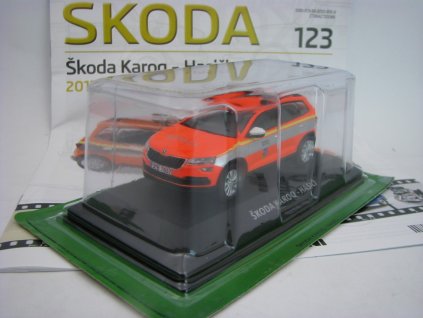 Časopis 123 s modelem Škoda Karoq 2017 Hasiči 1:43 DeAgostiny
