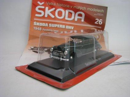 Časopis s modelem Škoda Superb OHV 1948 Green 1:43 Atlas DeAgostini