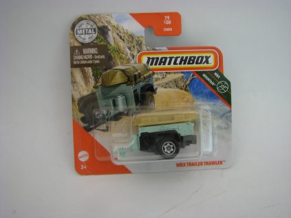 Přívěs MBX Trailer Trawler Green 79/100 Matchbox Blister