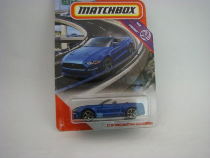 Ford Mustang Convertible 2018 Blue 54/100 Matchbox blister
