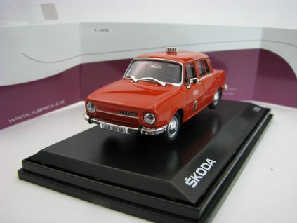 Škoda 110L TAXI 1973 Červená Šípková 1:43 Abrex