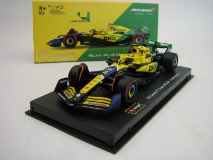Formule 1 McLaren MCL38 No.4 Lando Norris Monaco Grand Prix 2024 1:43 Bburago