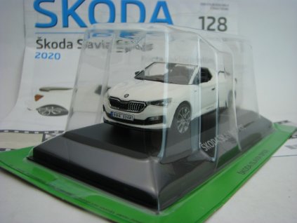 Časopis 128 s modelem Škoda Slavia Spider 2020 White 1:43 DeAgostiny