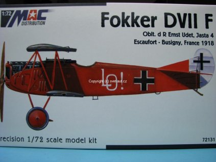Fokker DVII F 1918 stavebnice 1:72 MAC