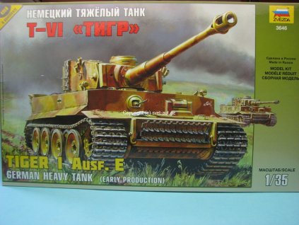 Tank Tiger 1 Ausf. E německý těžký tank 1:35 Zvezda 3646