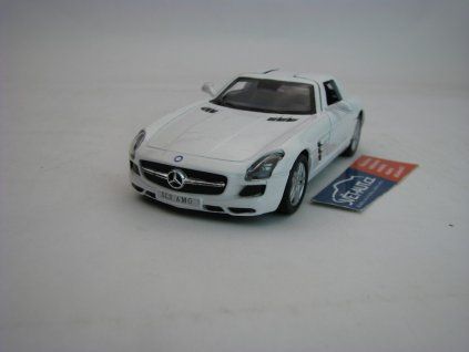 Mercedes-Benz SLS AMG White Pull Back 1:36 Kinsmart