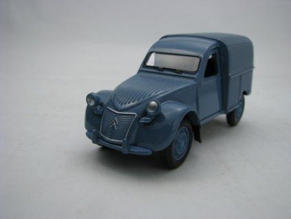 Citroen 2CV Fourgonnette Blue grey 11,5 cm Pull back Welly