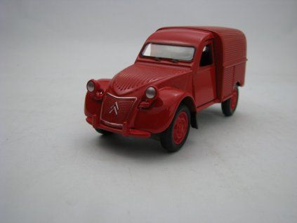 Citroen 2CV Fourgonnette Red 11,5 cm Pull back Welly