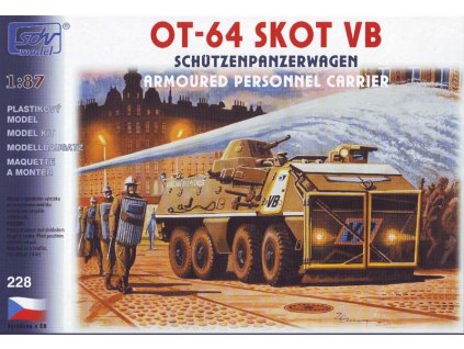 Obrněný transportér OT-64 Skot VB mobilní zátarasy 1:87 SDV 228