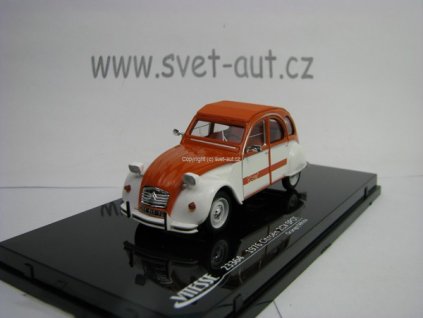 Citroen 2CV Spot 1976 Orange White 1:43 Vitesse