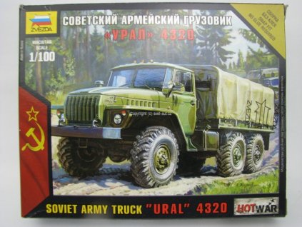 Soviet army truck Ural 4320 1:100 Zvezda 7417