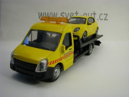Přepravník aut a Alfa Romeo Mito Yellow 1:43 Bburago