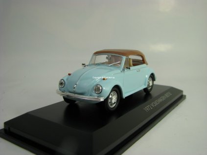 Volkswagen Beetle Cabrio 1972 Blue hnědá střecha 1:43 Lucky Die Cast