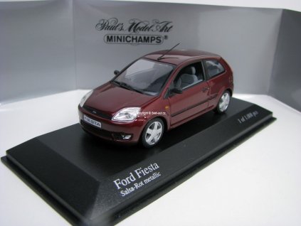 Ford Fiesta 2002 3 doors salsa-rot metallic 1:43 Minichamps
