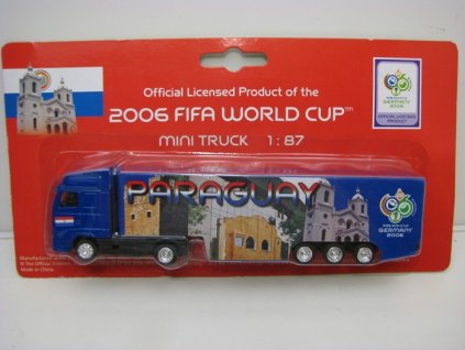 Reklamní model tahač s návěsem Paraguay Fifa 2006 1:87 Grell