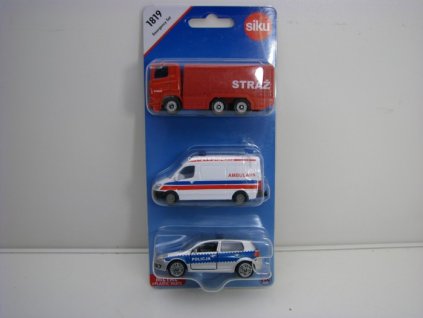 Set Hasiči Ambulance Policie Polsko Siku blister 1819