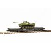 Plošinový vůz Sammp 10 s tankem T-54/55 ČSD 1:120 stavebnice SDV 12092