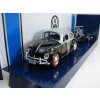 Volkswagen Beetle s přívěsem a motorkou 1:24 Motor Max