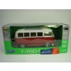 Volkswagen T1 Bus 1963 Tuningová kola Red/White 1:24 Welly