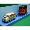 Volkswagen Microbus 2001 s Přívěsem na koně 1:43 Cararama