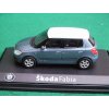 Škoda Fabia II 2007 light blue white 1:43 Abrex