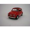 Fiat 500 11 cm Červený Pull back