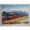 Nástěnný měsíční kalendář Parní Lokomotivy 2026