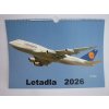 Nástěnný měsíční kalendář Letadla 2026