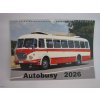 Nástěnný měsíční kalendář Autobusy 2026