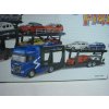Iveco S-WAY 570 Přepravník aut s přívěsem a Audi RS Blue 1:43 Bburago