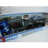 Iveco S-WAY 570 Přepravník aut s přívěsem a Audi RS Blue 1:43 Bburago