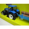 Traktor New Holland T7040 s vlekem a klády 1:32 Bburago