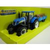 Traktor New Holland T7040 s vlekem a klády 1:32 Bburago