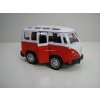 Auto veterán Volkswagen Bus Červený 10 cm Pull Back Toi-Toys