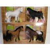 Zvířátka 4x Kůň fliš 8 cm v kazetě Teddies