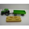 Traktor Deutz-Fahr Schlepper s vlekem a slámou 1:87 Wiking