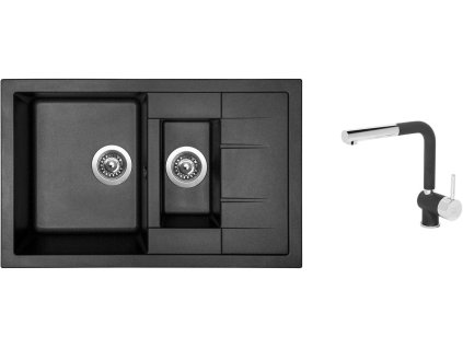 87615_granitovy-drez-sinks-crystal-780-1-metalblack-drezova-baterie-sinks-mix-3-