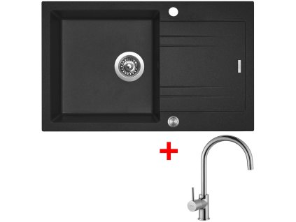 Set Sinks Linea 780 Granblack+VITALIA