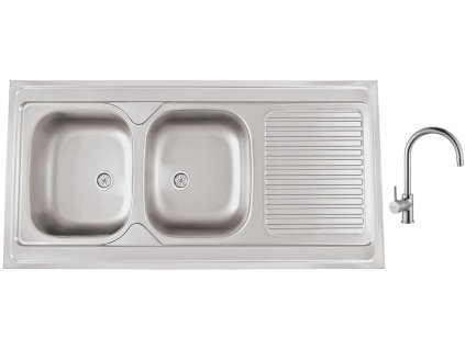 85380_nerezovy-drez-sinks-clp-a-1200-duo-m-0-6mm-matny-drezova-baterie-sinks-vit