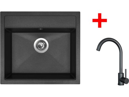 Sinks SOLO 560 Granblack + ARCO černá matná