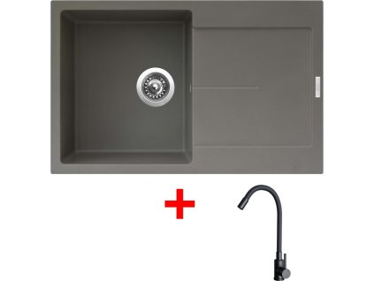 Sinks ULTIMA 790 Truffle + ELASTA černá matná