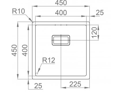 Nerezový dřez Sinks BOX 450 FI 1,0mm