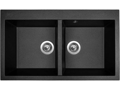 41073 4 granitovy drez sinks amanda 860 duo metalblack
