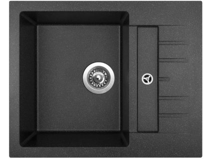 Granitový dřez Sinks CRYSTAL 615 Granblack + Čistící pasta Sinks na dřezy