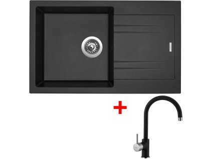 43239 1 set sinks linea 780 n metalblack vitalia gr
