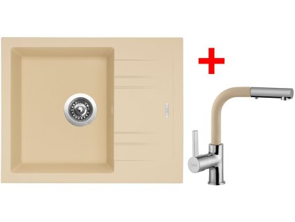 Set Sinks LINEA 600 N Sahara+ENIGMA S GR + Čistící pasta Sinks na dřezy