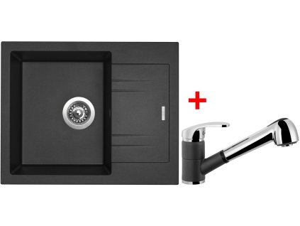 Set Sinks LINEA 600 N Metalblack+LEGENDA S GR + Čistící pasta Sinks na dřezy