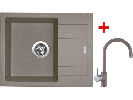 Set Sinks LINEA 600 N Truffle+VITALIA GR + Čistící pasta Sinks na dřezy